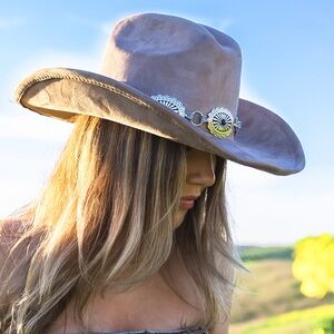 Cowboy Hat with Silver Conchos